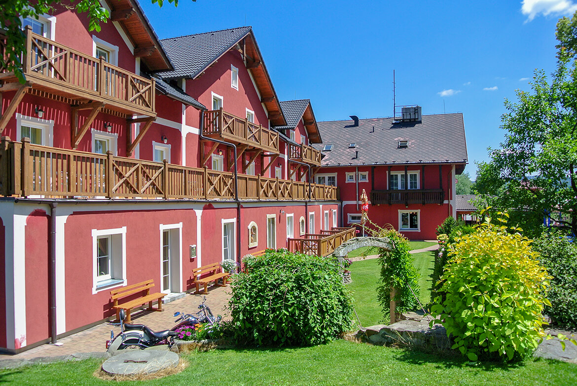 Většina pokojů hotelu Barborka má krásný balkon nebo terasu